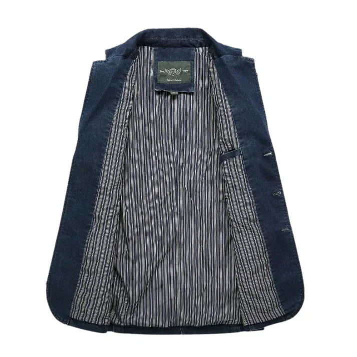 Men's blazer modern relaxed fit in light blue and dark blue, smart casual