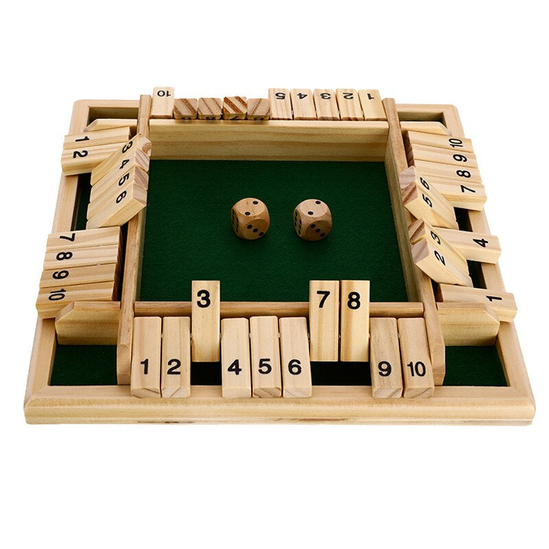 Family board game wooden addition strategy dice flaps ages 3+