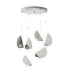 Minimalist white half-moon pendant lamp, 1/3/6-light crescent ceiling light
