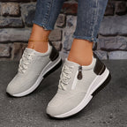 Orthopedic sneakers with height boosting cushioned sole and arch support