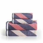 3-piece bamboo towel set with bath towel, hand towel and face towel, soft and absorbent