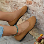 Women breathable knit non-slip sneakers lightweight slip-on casual shoes