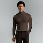 Men's Polyester Turtleneck Sweater Slim Fit Casual