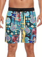 Men's beach shorts quick-dry lightweight summer swim trunks