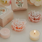Carnation scented candle decorative paraffin gift for Mother's Day Valentine's Day Christmas