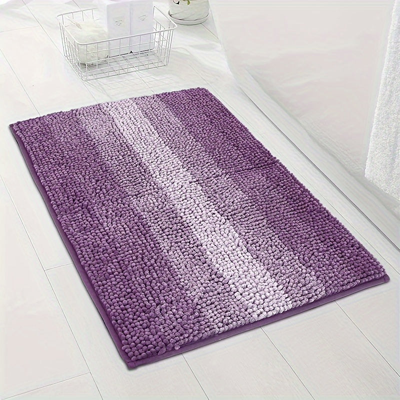 Chenille bath mat non-slip quick-dry for bathroom and entrance