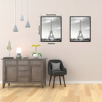 Black wall photo frames set of 2 for posters and artwork, vertical mounting