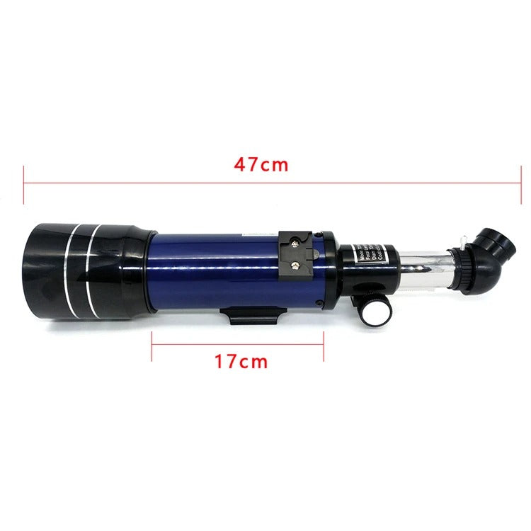Beginner refractor telescope 70mm aperture with aluminum tripod and accessories