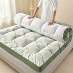 Mattress topper king size bamboo cooling quilted with back support