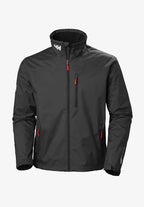 Men water resistant zip collar jacket in black structured full zip
