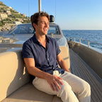 Men's summer outfit set lightweight linen shirt and trousers relaxed fit