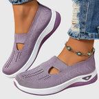 Women orthopedic walking shoes with arch support and non-slip rubber sole