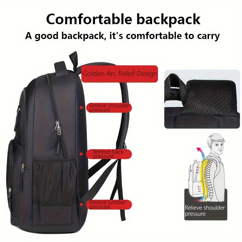 Men full grain leather backpack with buckle closure and adjustable straps