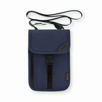RFID anti-theft travel pouch wallet with multiple compartments