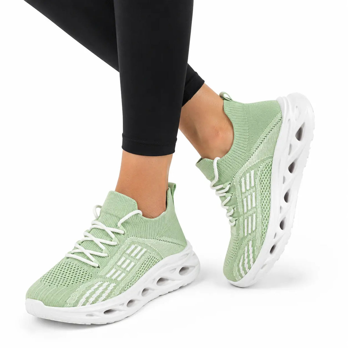 Walking sneakers wide toe box orthopedic flexible sole lace-up, available in 6 colours