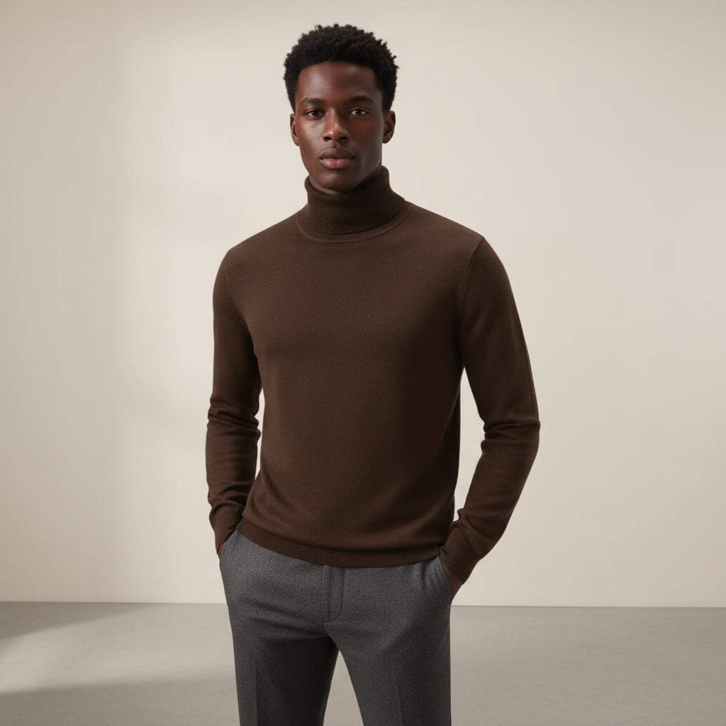Classic Turtleneck Sweater Men – Timeless Slim Knit