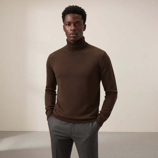 Classic Turtleneck Sweater Men – Timeless Slim Knit