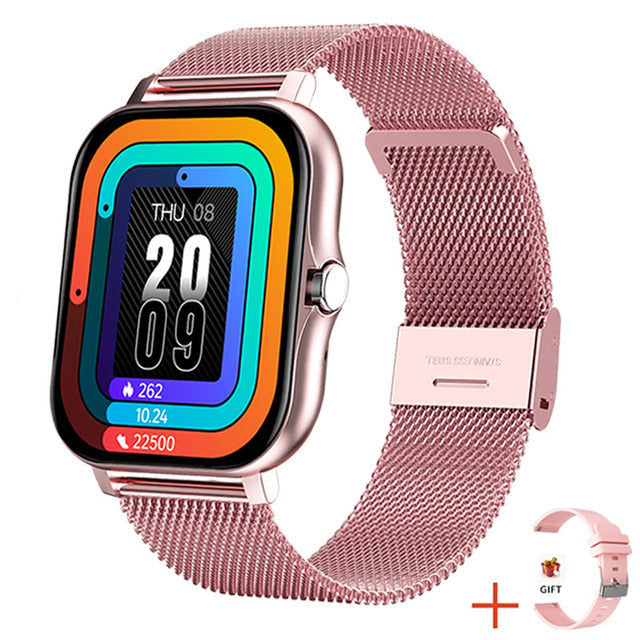 Women's smartwatch with heart rate and sleep tracking, slim touch screen, IP67 water resistant