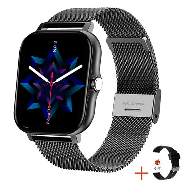 Women's smartwatch with heart rate and sleep tracking, slim touch screen, IP67 water resistant