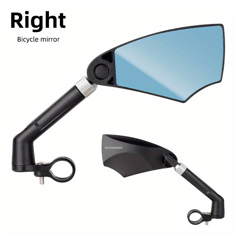 Bicycle rearview mirror 360 degree adjustable convex lens universal fit