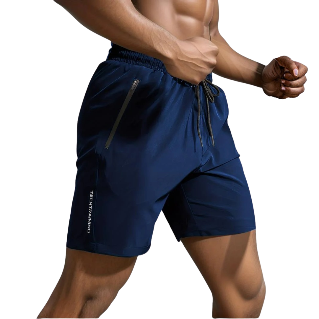 Mens Shorts Athletic Quick Dry Breathable Lightweight Zip Pocket
