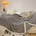 Microfiber blanket soft lightweight stripe design for couch bed and travel all seasons