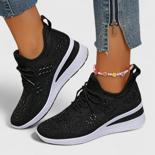 Women orthopedic sneakers with wide toe box and arch support
