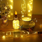 LED bottle lights battery-powered cork design 10 pack for Christmas and party decoration