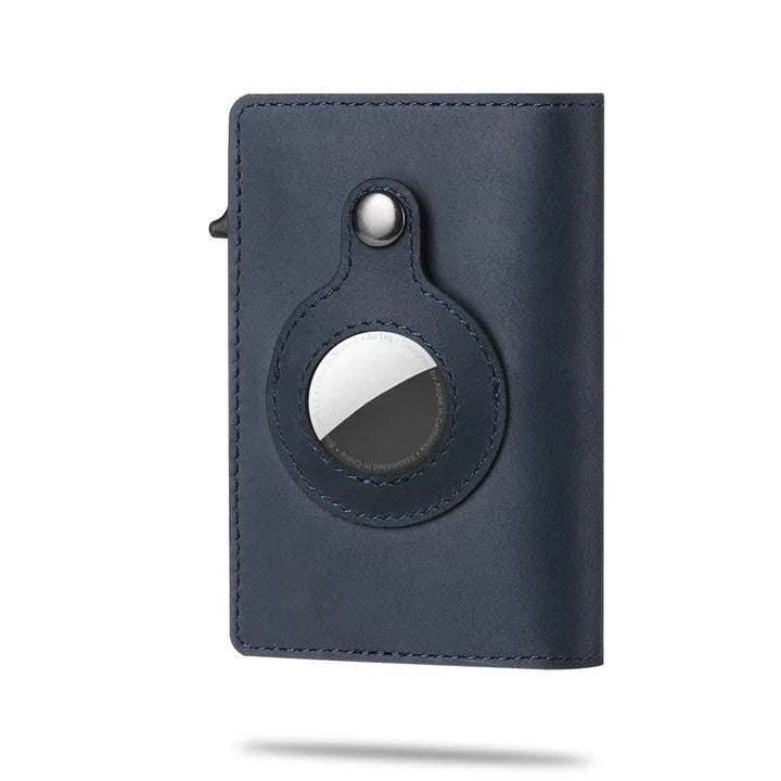 AirTag wallet RFID blocking slim card holder with money clip