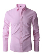 Men slim fit button up shirt classic collar available in multiple colors