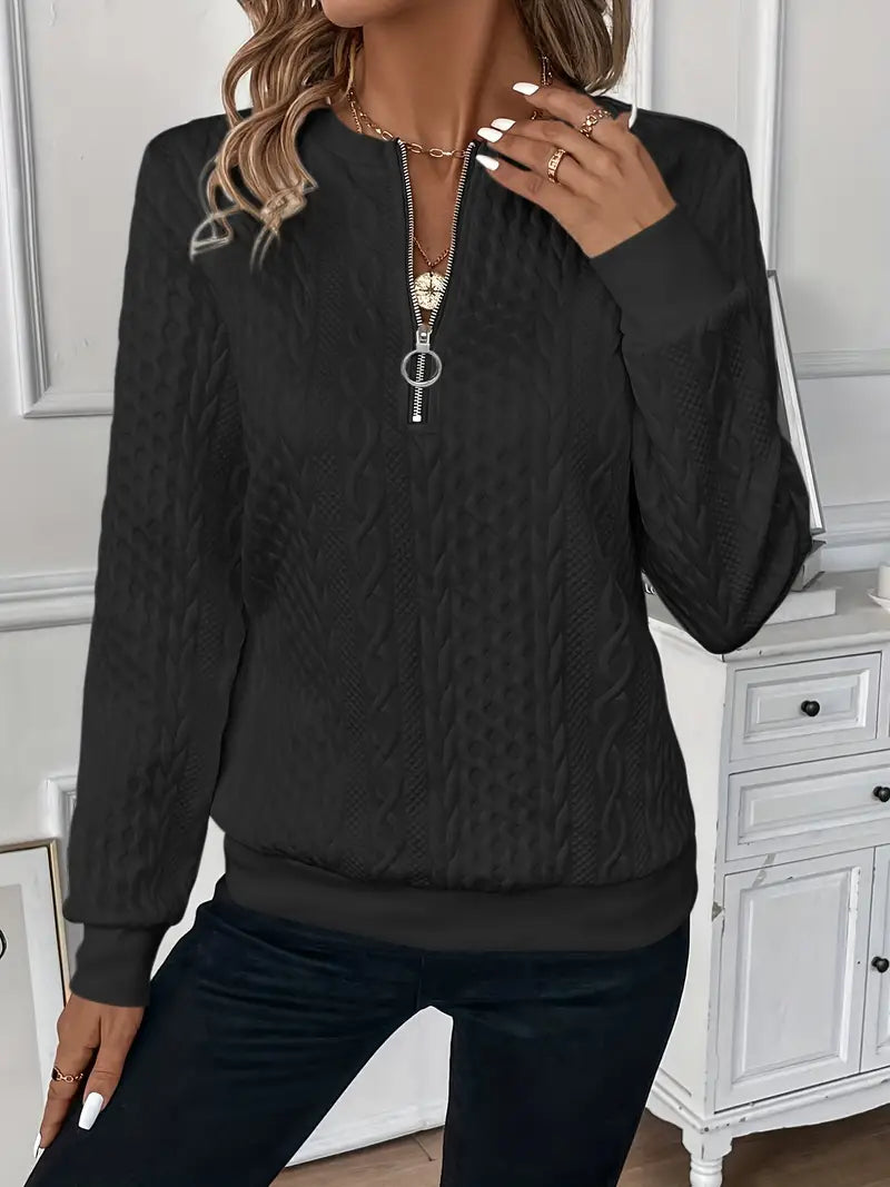 Women's soft knit sweater in versatile everyday style, feminine cut