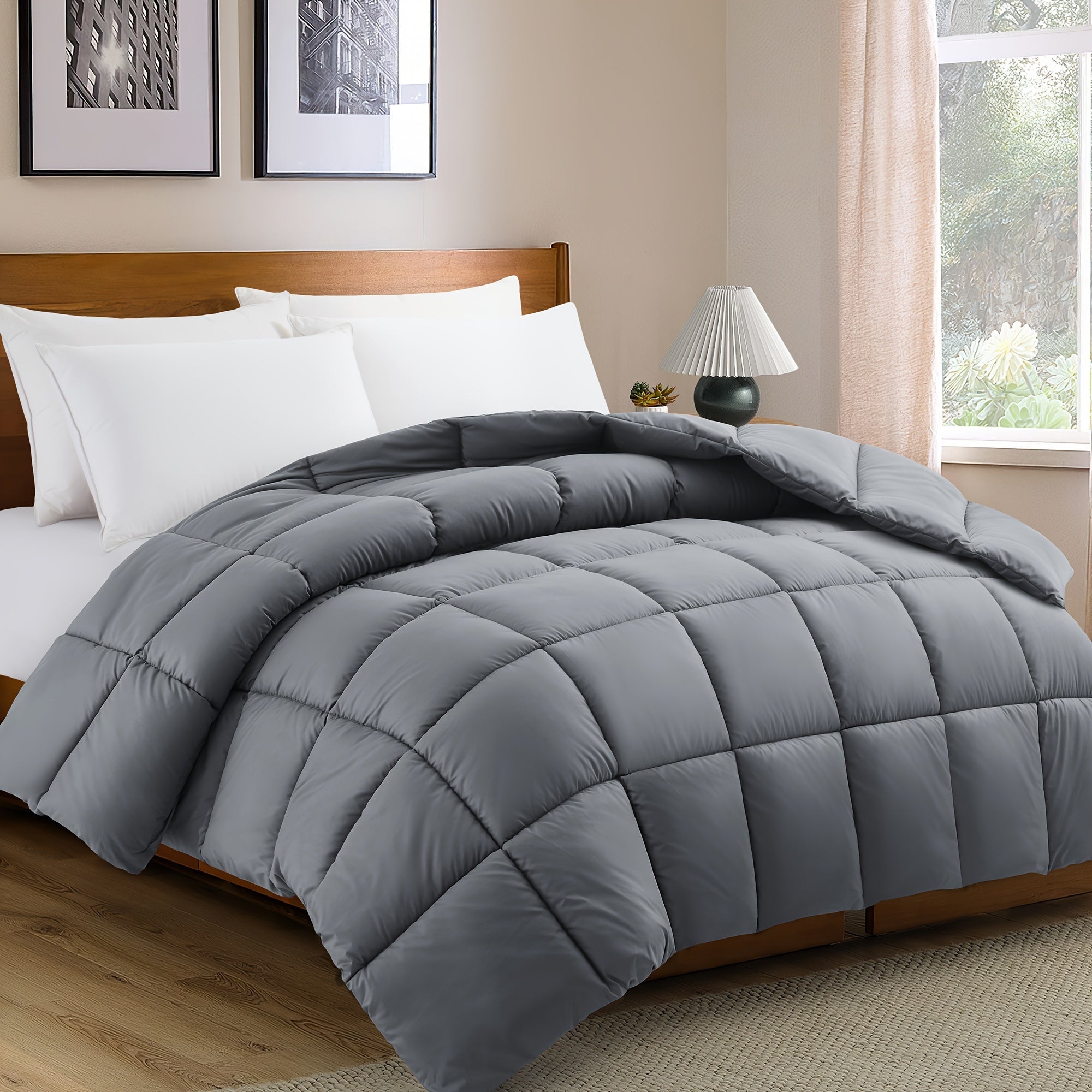 All-season ultralight duvet soft polyester reversible bedspread for bedroom