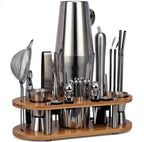 23-piece professional bartender set stainless steel cocktail kit with shaker and tools