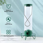 Squirrel proof bird feeder with rotating perch, 4 feeding ports and heavy-duty metal construction