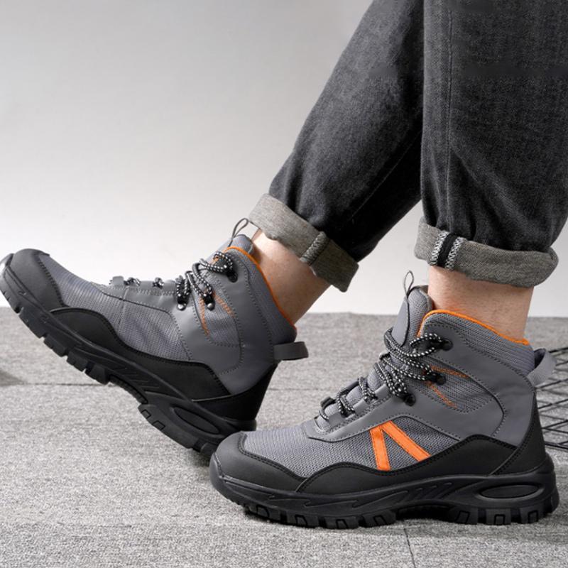 Steel toe safety shoes high top breathable mesh anti-puncture EU 36-48