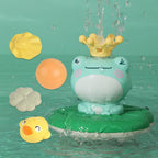 Bath toy fountain frog sprinkler for toddlers, battery-powered