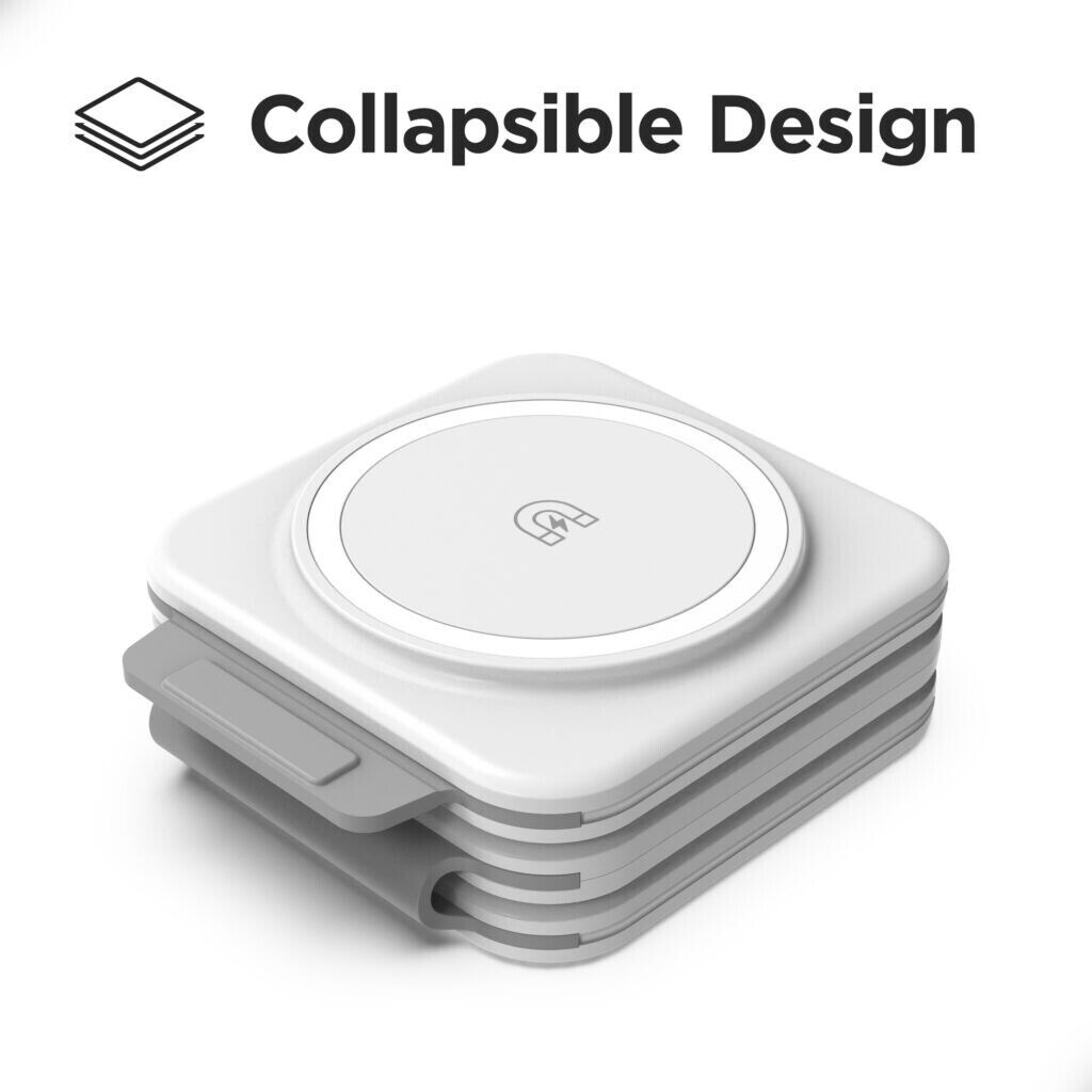 3-in-1 travel charger wireless Qi foldable compact dual USB