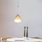 Minimalist white half-moon pendant lamp, 1/3/6-light crescent ceiling light