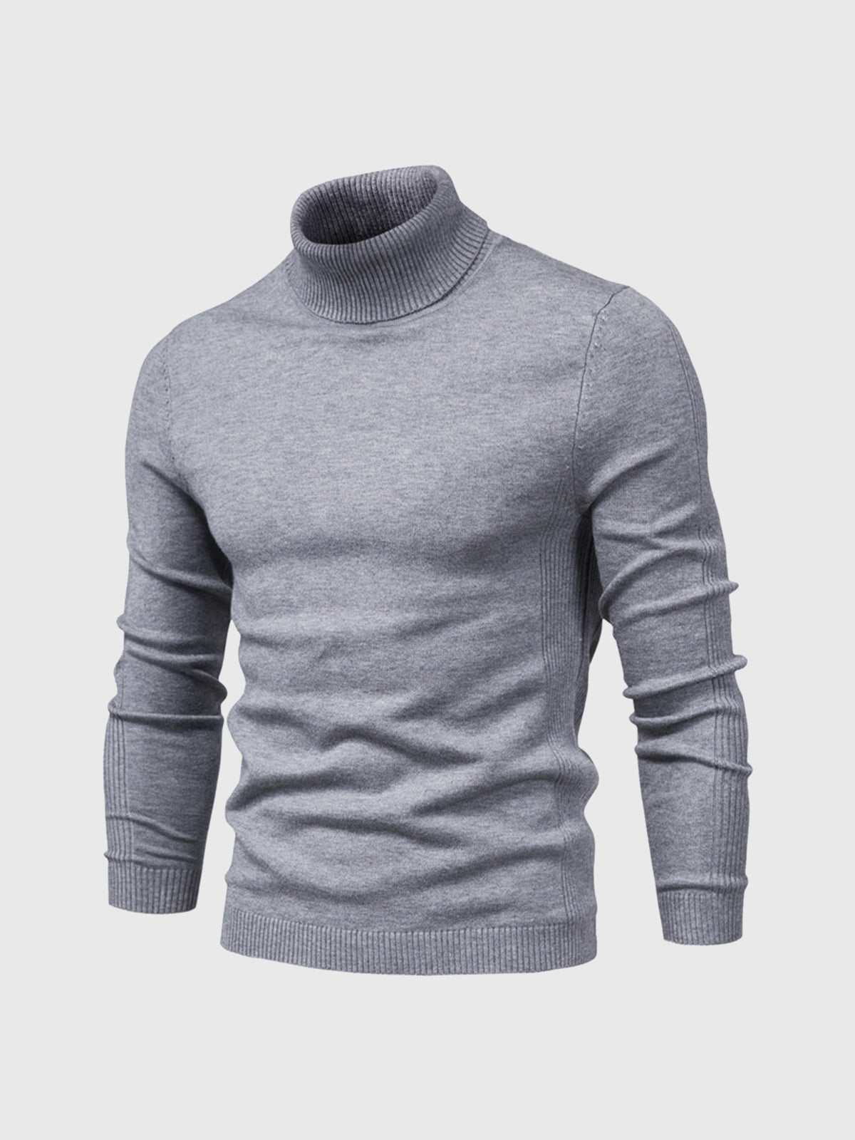 Men's turtleneck sweater slim fit cotton, autumn winter