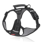 Anti-pull dog harness adjustable reflective with quick-release buckles