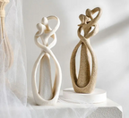 Abstract sculpture eternal embrace figurine, romantic decorative statue 23cm