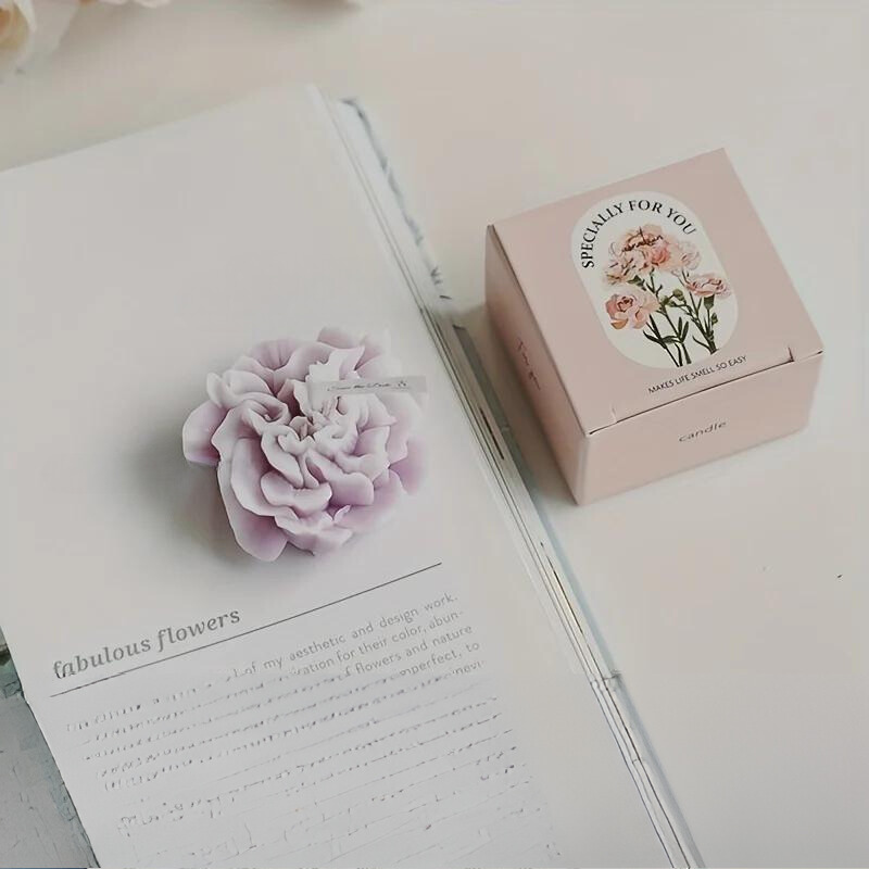 Carnation scented candle decorative paraffin gift for Mother's Day Valentine's Day Christmas