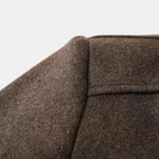 Men's wool coat with stand collar and quilted lining, autumn winter outerwear