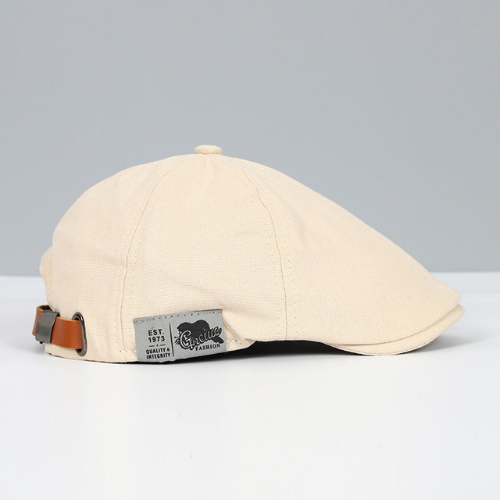 Men's adjustable beret in breathable fabric, unisex classic hat style