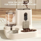 Gravity dog cat feeding station with water dispenser anti-tip BPA-free