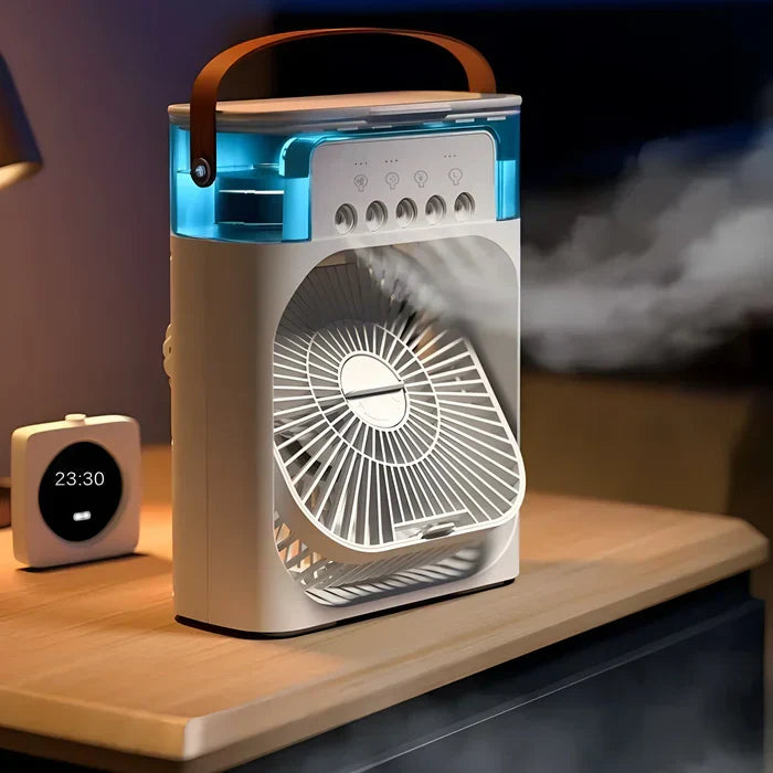 Air cooler fan 3-in-1 white with 7-color LED and 600ml water tank
