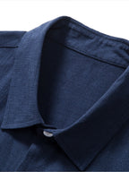 Men's summer outfit set lightweight linen shirt and trousers relaxed fit