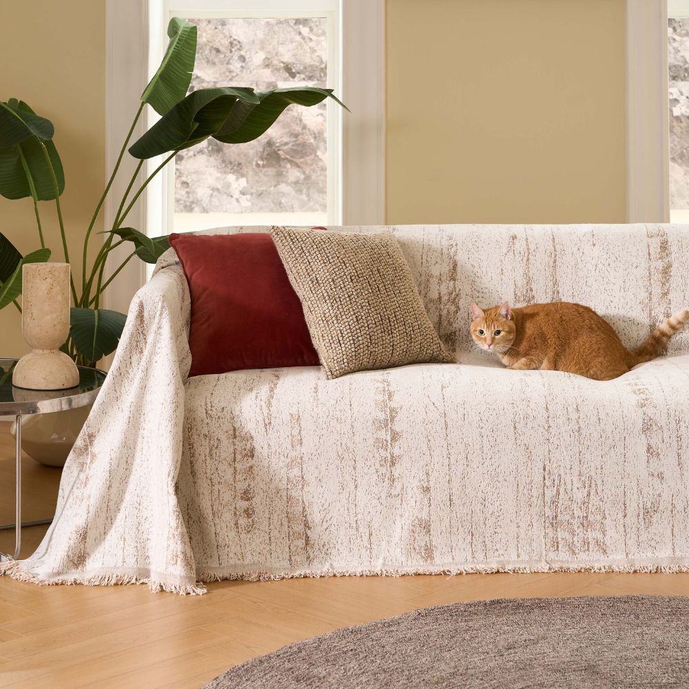 Chenille sofa cover full coverage furniture protector soft plush fabric