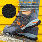 Safety shoes with steel toe cap, non-slip outsole and reflective strips