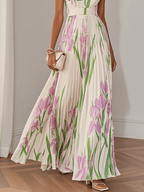 Floral boho dress women's flowy A-line summer dress in multiple colours